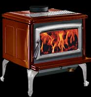 Pacific Energy Summit Classic Wood Stove, Red