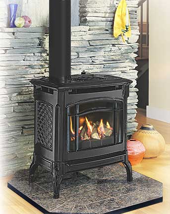 Hearthstone Champlain Gas Stove in room