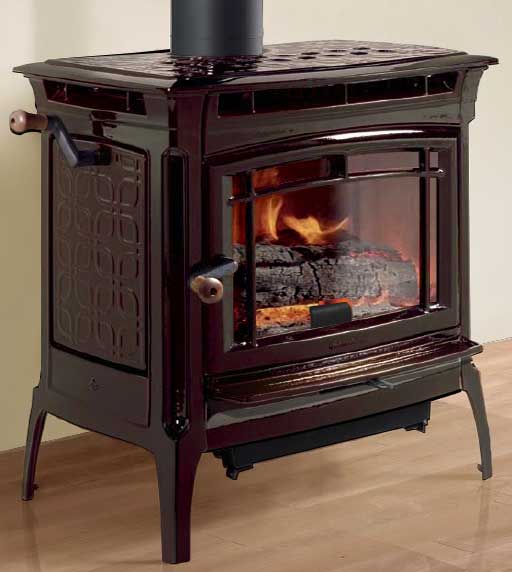 Hearthstone Manchester Wood Stove, Majolica Brown in room