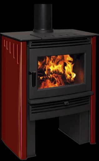 Pacific Energy Neo 1.6 Wood Stove in Red
