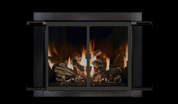 Residential Retreat Carson Fireplace Doors open