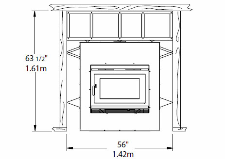 FP30 Wood Fireplace Framing Diagram 3