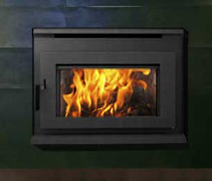 Pacific Energy FP30 High-Efficiency Fireplace with Contemporary Door