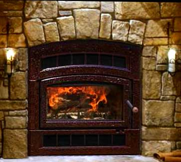 Hearthstone Montgomery Wood Fireplace, Majolica Brown