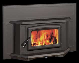 Pacific Energy Super Wood Fireplace Insert w/ Black Door