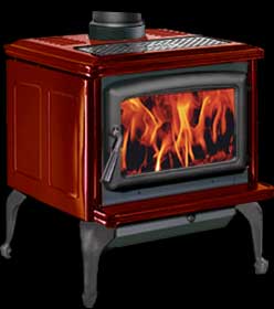 Pacific Energy Classic Wood Stove in Red