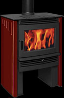 Pacific Energy Neo 2.5 Wood Stove in Red