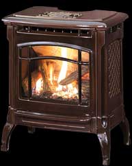 Hearthstone Stowe DX Gas Stove, Majolica Brown