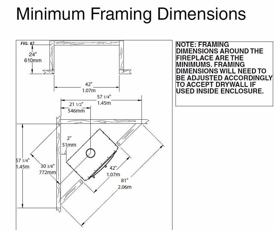 Pacific Energy FP16 Framing Dimensions Diagram