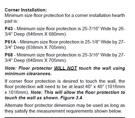 [Hearth.com] Clearances to NON-Combustibles - Harman P68