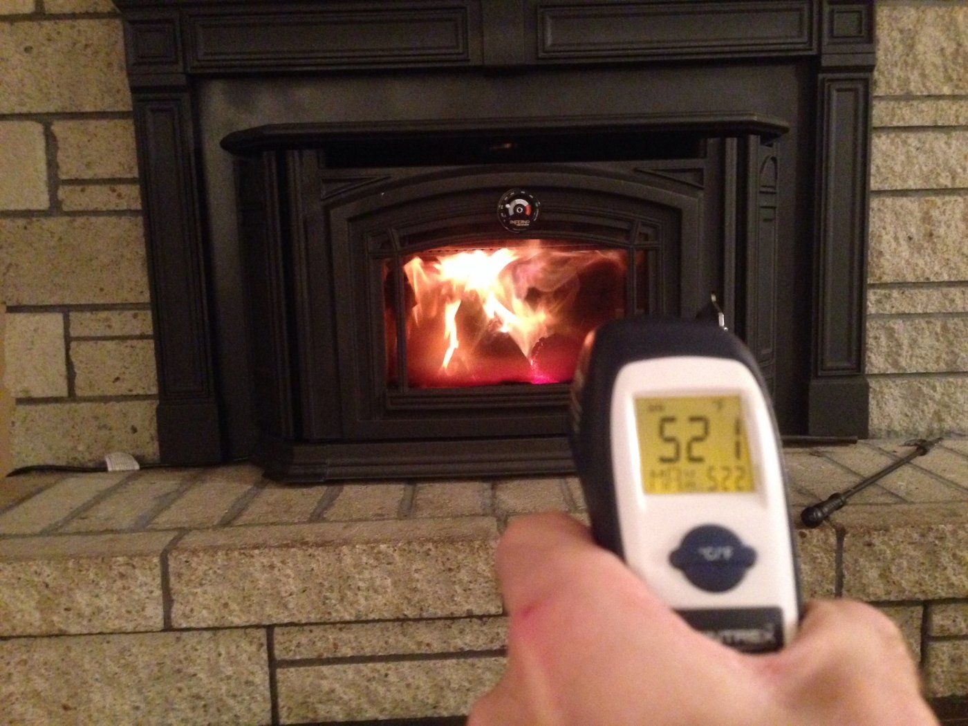 Wood Stove Thermometer Fire Place Temperature Monitor Stove Top