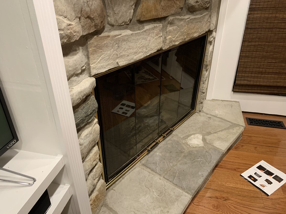 Trying to find an insert to fit this awkward fireplace opening