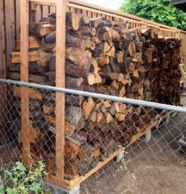 [Hearth.com] Wood rack too close to fence?