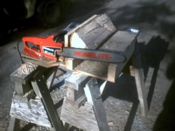 [Hearth.com] homemade firewood chop saw