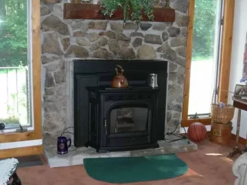 [Hearth.com] pellet insert for huge fireplace- surround falls short about 2 inches, any creative ideas how to fix