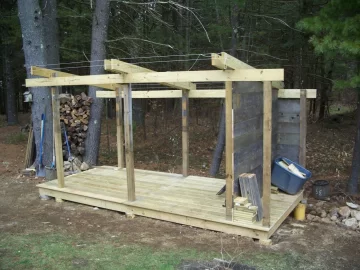 [Hearth.com] Turning a fence into a woodshed - my "green" woodsheld build