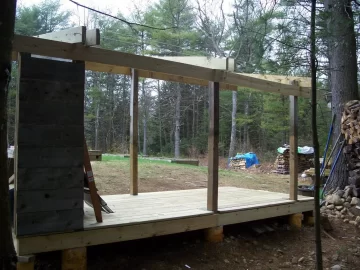 [Hearth.com] Turning a fence into a woodshed - my "green" woodsheld build