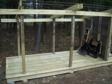 [Hearth.com] Turning a fence into a woodshed - my "green" woodsheld build