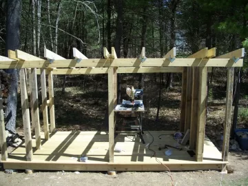 [Hearth.com] Turning a fence into a woodshed - my "green" woodsheld build