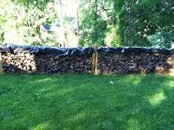 Help needed with covering wood stacks - Plastic.