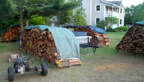 [Hearth.com] Help needed with covering wood stacks - Plastic.