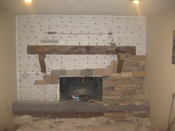 [Hearth.com] how did you hang your fireplace mantel