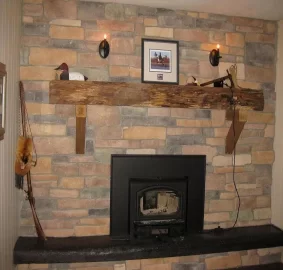 [Hearth.com] how did you hang your fireplace mantel