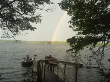 [Hearth.com] Rainbow at Lake Pemaquid Maine