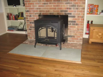 [Hearth.com] Rear vent wood stove through masonry fireplace