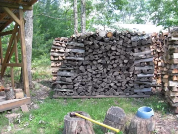 [Hearth.com] Started stacking the beech and oak last night......