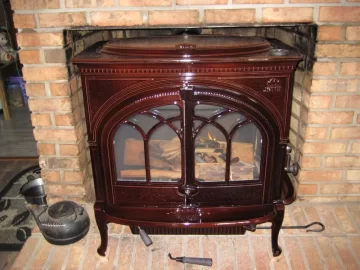 [Hearth.com] Smaller stove completely outside of fireplace?