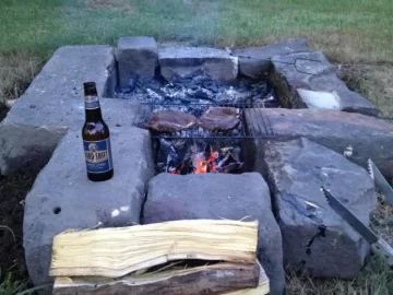 [Hearth.com] Barn stones around a firepit?