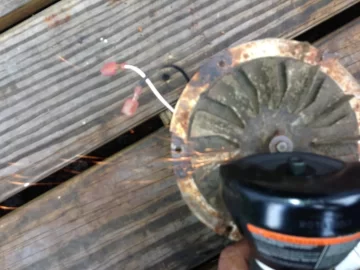 [Hearth.com] Salvage a Combustion Blower Motor from rusting housing and impeller blades? Any good blade source?