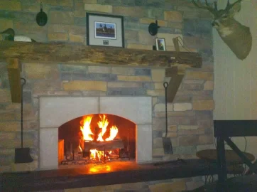 [Hearth.com] My new soapstone lined fireplace.