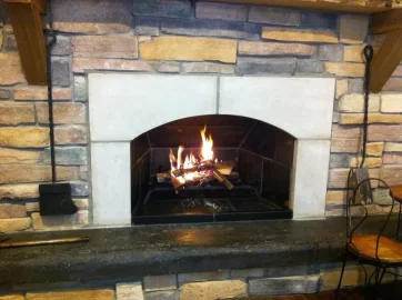 [Hearth.com] My new soapstone lined fireplace.