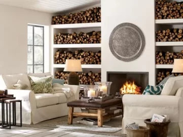 [Hearth.com] Indoor wood wall