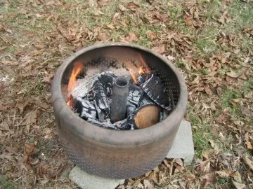 [Hearth.com] Washing machine turned fire pit