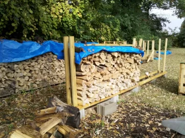 [Hearth.com] My Zero Tool Built Firewood Rack...