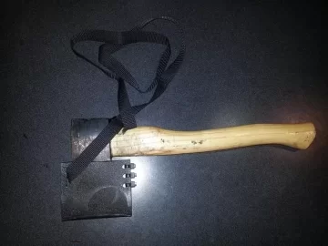 [Hearth.com] DIY Hatchet sheath.  (first attempt)