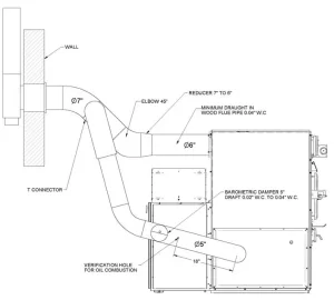 [Hearth.com] Oil Furnace and wood stove with a tee to the same chimney flue...