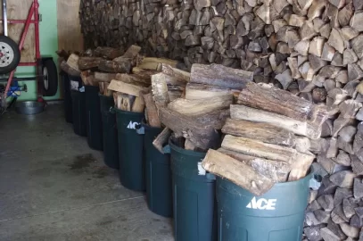 [Hearth.com] Moved some wood into the garage...