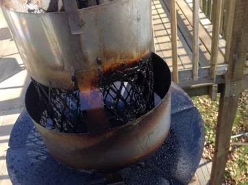 [Hearth.com] A bit paranoid, but...what does a rain cap/spark arrestor look like post Flue Fire?