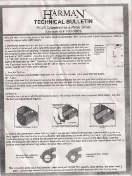 [Hearth.com] Harman PC 45 Pellet Conversion Instructions