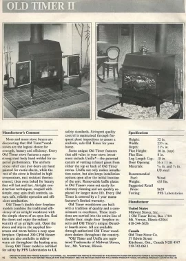 [Hearth.com] Question about Old Timer Stove