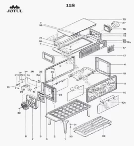 [Hearth.com] Need advice on putting Jotul 118b burner plates/baffle back together