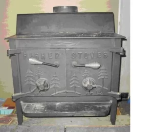 [Hearth.com] Fisher Grandpa Bear with the "Fisher/Stoves" doors