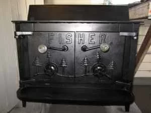 [Hearth.com] Fisher Grandpa Bear with the "Fisher/Stoves" doors