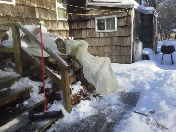 [Hearth.com] Thoughts On getting To The Tarp Covered Stacks That Are Covered In 5 - 8" Of Ice?