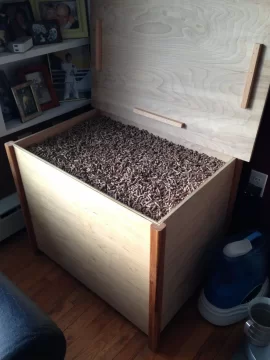 [Hearth.com] PIC's of pellet storage bins or containers (homemade).....