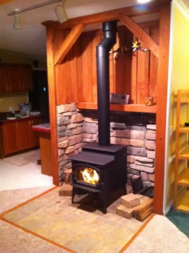 [Hearth.com] Need ideas for hearth and wall behind stoves.